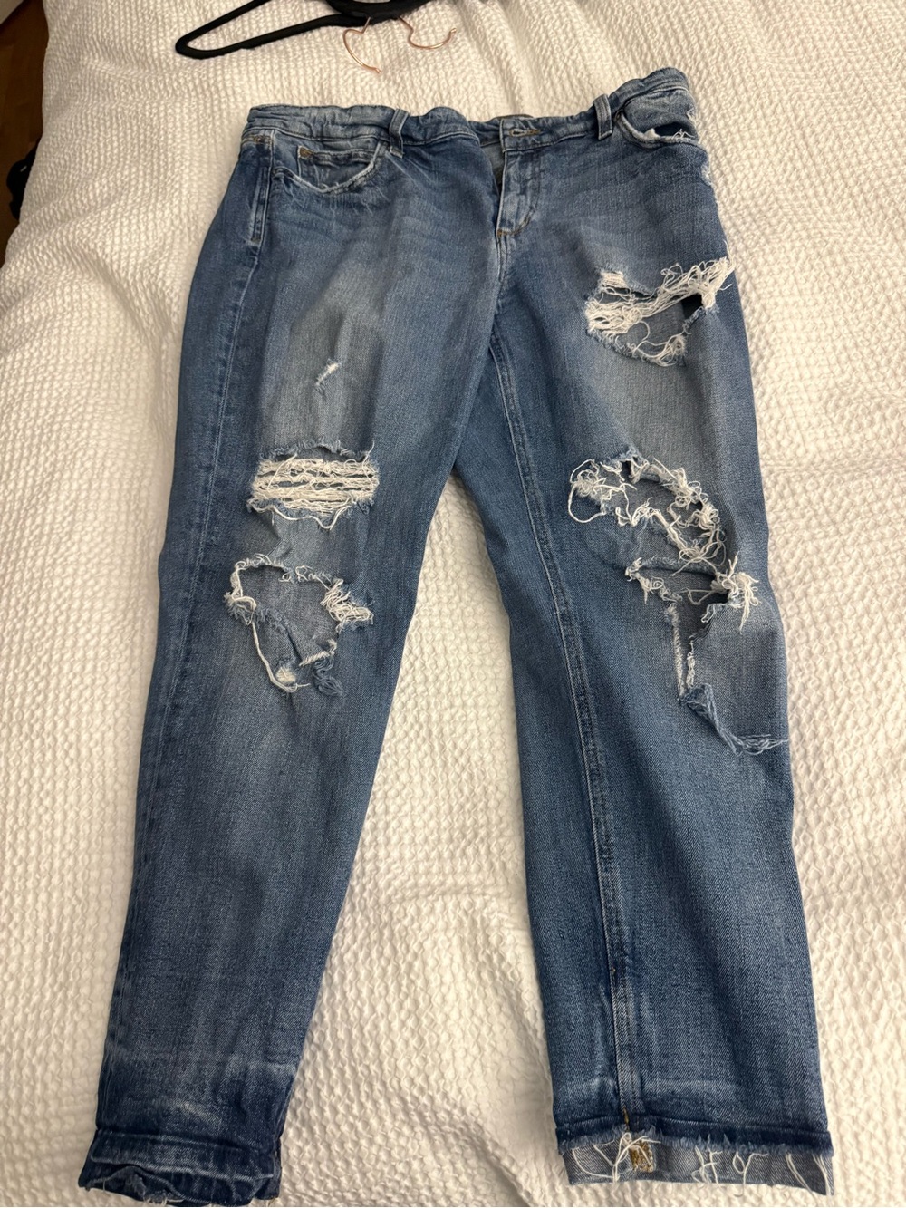 Joe's Jeans Ripped Blue Boyfriend Jeans